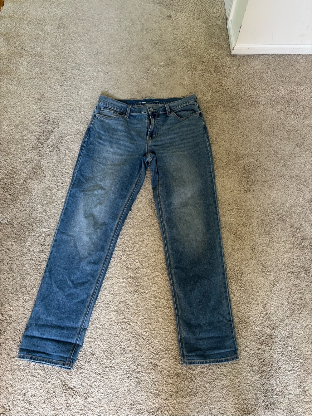 Old Navy Women's Straight-Leg Jeans in Blue Denim